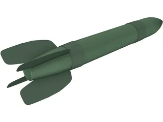 Katyusha Rocket 3D Model preview