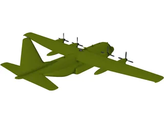 Lockheed AC-130U Gunship 3D Model preview