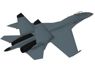 Sukhoi Su-27 Flanker A 3D Model preview
