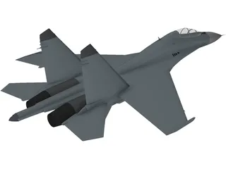 Sukhoi Su-27 Flanker B 3D Model preview