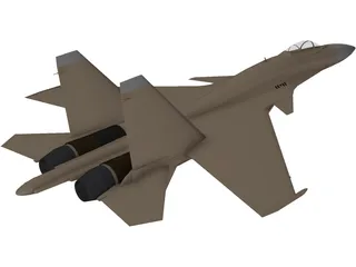 Sukhoi Su-37 Flanker-F 3D Model preview