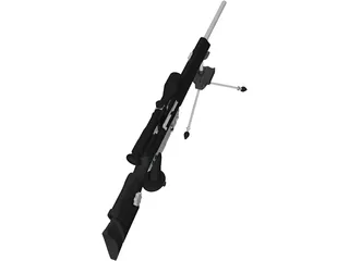 Hekler Koch PSG1 Sniper Rifle 3D Model preview