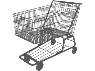 Shopping Cart 3D Model preview