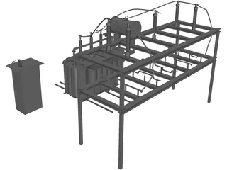 Electric Pole 3D Model preview