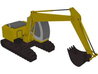Excavator 3D Model preview