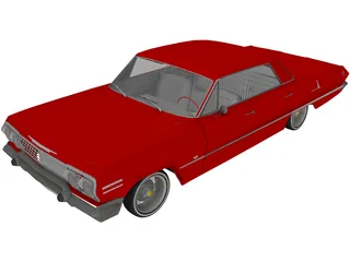 Chevrolet Impala 4-door (1963) 3D Model preview
