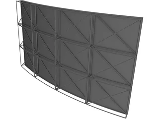 Video Wall 3D Model preview