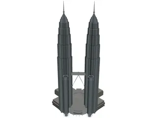 Petronas Twin Tower 3D Model preview
