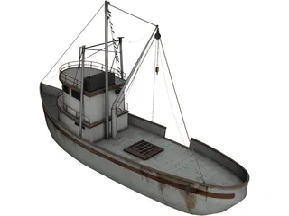 Fishing Boat 3D Model preview