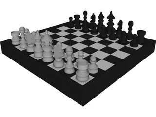 Chess Board 3D Model preview
