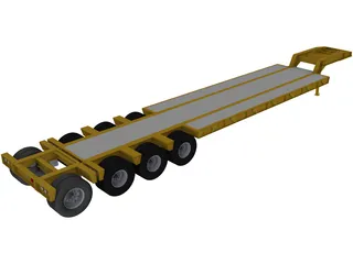 Trailer Low Boy 3D Model preview
