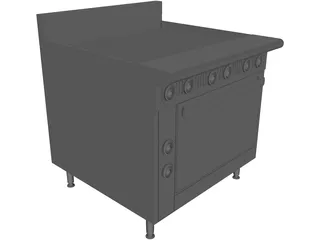 Broiler Under-Fired Gas 36 3D Model preview