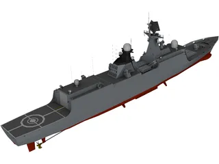 Type 054A Frigate 3D Model preview