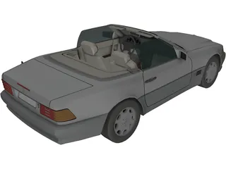 Mercedes-Benz 500SL 3D Model preview