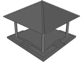 Javanese Gazebo 3D Model preview