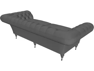 Sofa Chasterfield 3D Model preview