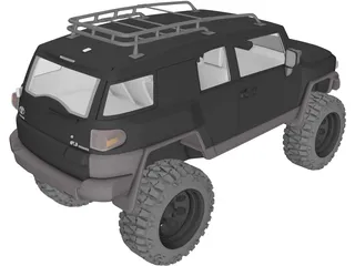 Toyota FJ Cruiser (2013) (Lifted) 3D Model preview