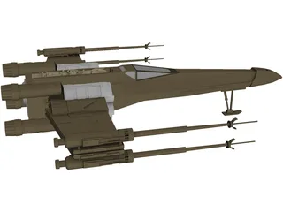 Star Wars X-Wing 3D Model preview