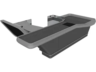Hypermarket Checkout 3D Model preview