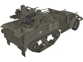 M16 Half Track 3D Model preview