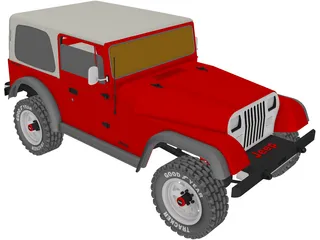 Jeep Wrangler Montata (1988) 3D Model preview