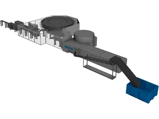 Mineral Water Filling Machine 3D Model preview