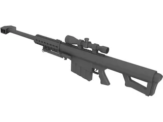 Barrett M82 3D Model preview