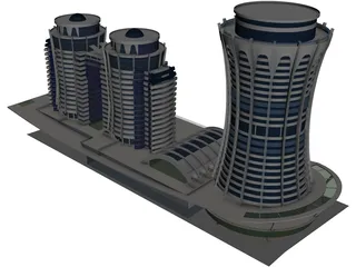 Azim Zadeh Tower 3D Model preview