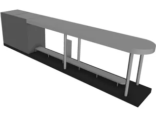 Bus Station 3D Model preview