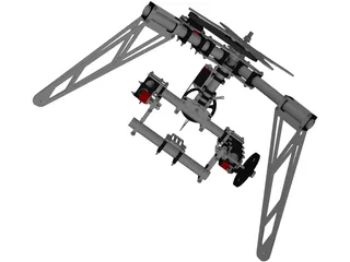 Camera Gimbal 3 Axis 3D Model preview