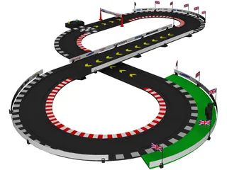 Racing Track 3D Model preview