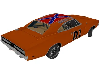 Dodge Charger R-T General Lee (1969) 3D Model preview