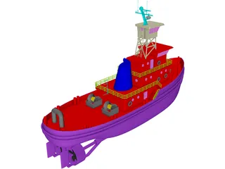 Tug Boat 3D Model preview