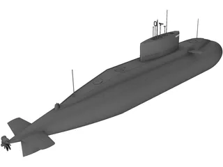 Submarine 3D Model preview