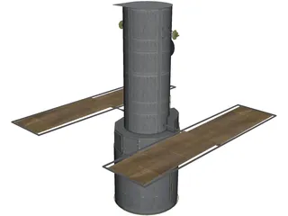 Hubble Space Telescope 3D Model preview