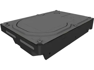 Hitachi 3.5 Inch SATA HDD 3D Model preview