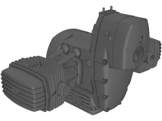 Dnepr Motorcycle Engine 3D Model preview