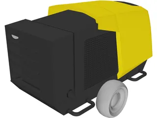 Mobile Air Compressor 3D Model preview