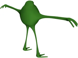 Cartoon Frog 3D Model preview
