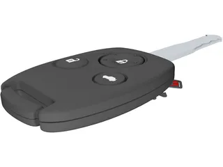 Honda Key with Chain 3D Model preview
