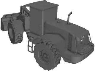 Hitachi Wheeled Loader 3D Model preview