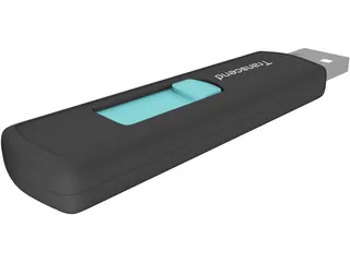 Transcend USB Pendrive 3D Model preview