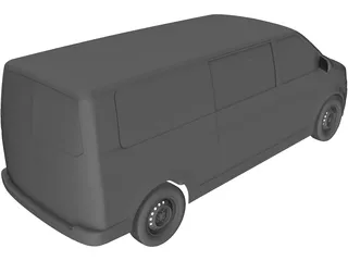 Volkswagen Transporter T5 3D Model preview