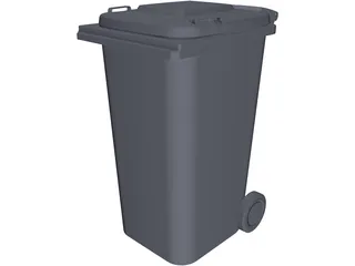 Wheelie Bin 3D Model preview