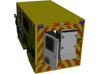Mercedes London Ambulance 3D Model preview
