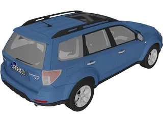 Subaru Forester XT (2008) 3D Model preview
