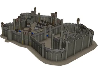 Bravil Castle 3D Model preview
