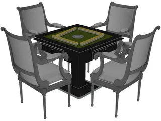 MaJiang Desk 3D Model preview