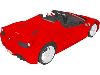 Ferarri 458 Spider (2012) 3D Model preview