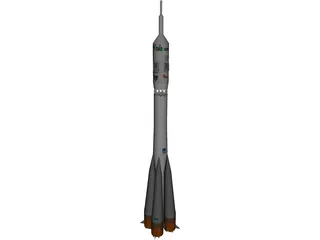 Soyuz Rocket 3D Model preview